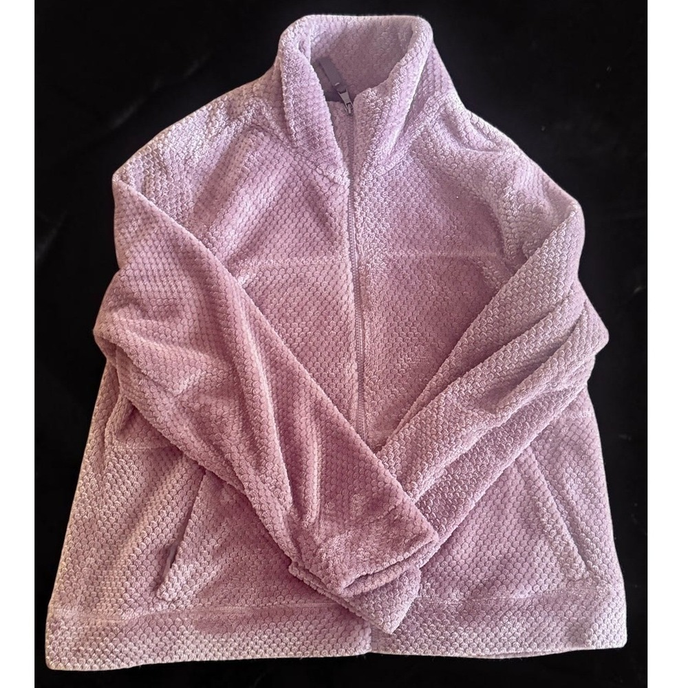 Free Country Womens XXL Lavender Waffle Fleece Full Zip Jacket Honeycomb - Picture 2 of 12